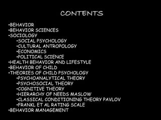 Behavioral sciences in public health dentistry | PPTX