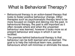 Behavioral therapy | PPTX