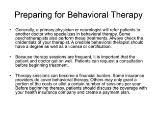 Behavioral therapy | PPTX