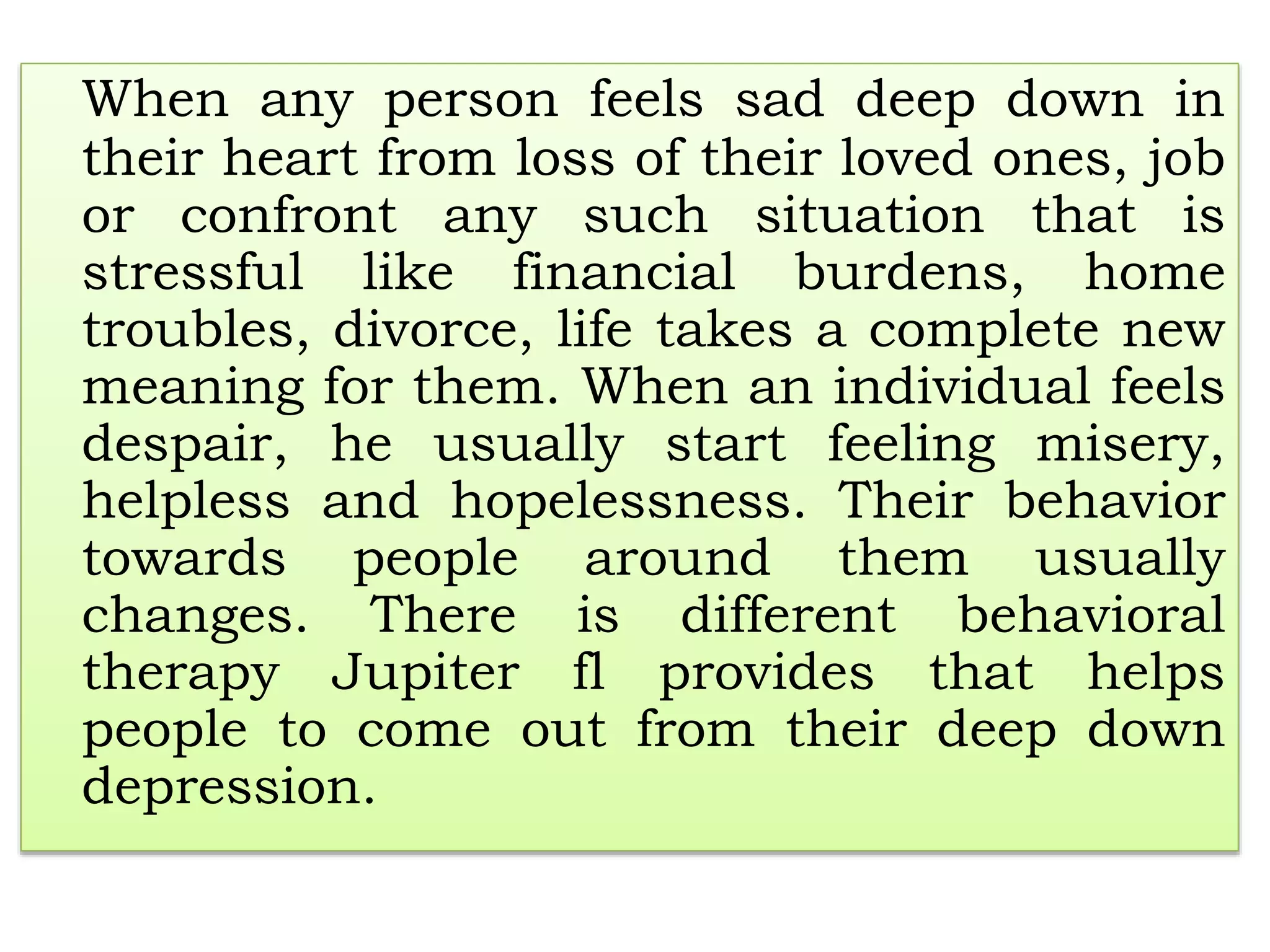 Behavioral therapy jupiter fl PPT