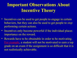 Incentive Theory Of Motivation