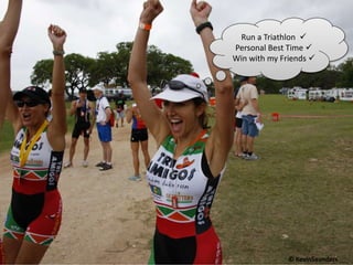 Run a Triathlon 
Personal Best Time 
Win with my Friends 
© KevinSaunders
 