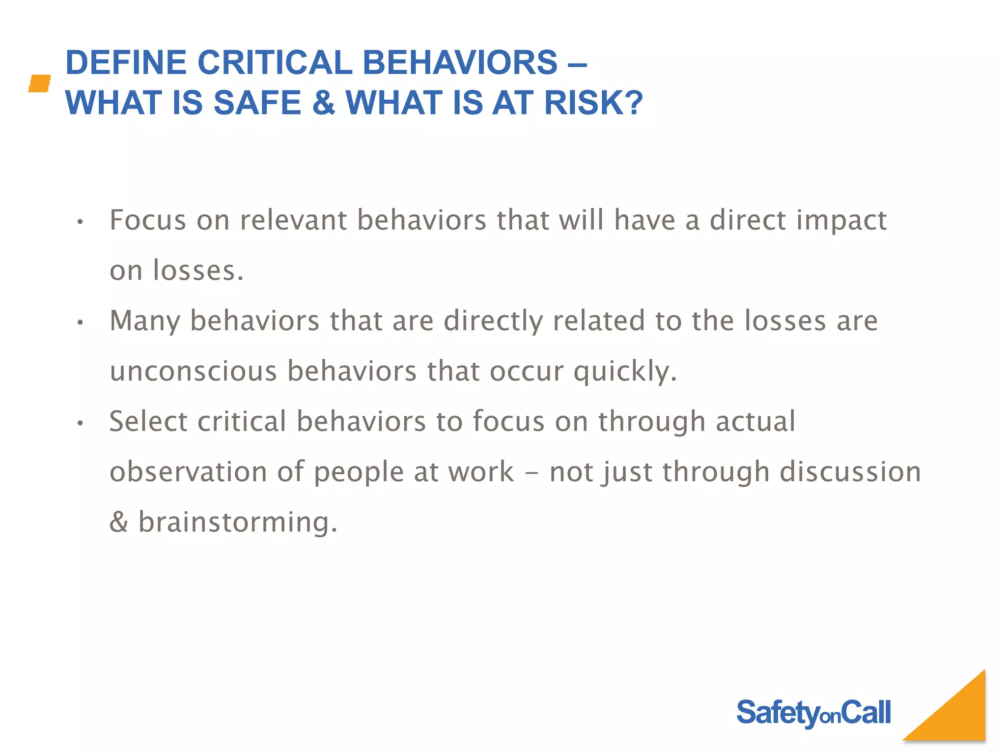 Behavior based safety | PPTX