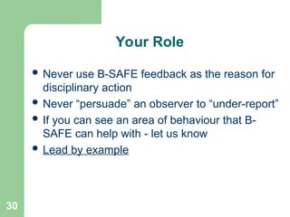 Comprehensive Behavior Based Safety (B-Safe) Program for Workplace ...
