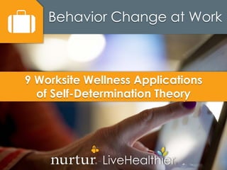 Behavior Change at Work
9 Worksite Wellness Applications
of Self-Determination Theory
 