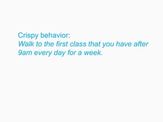 So you want to walk to class?
