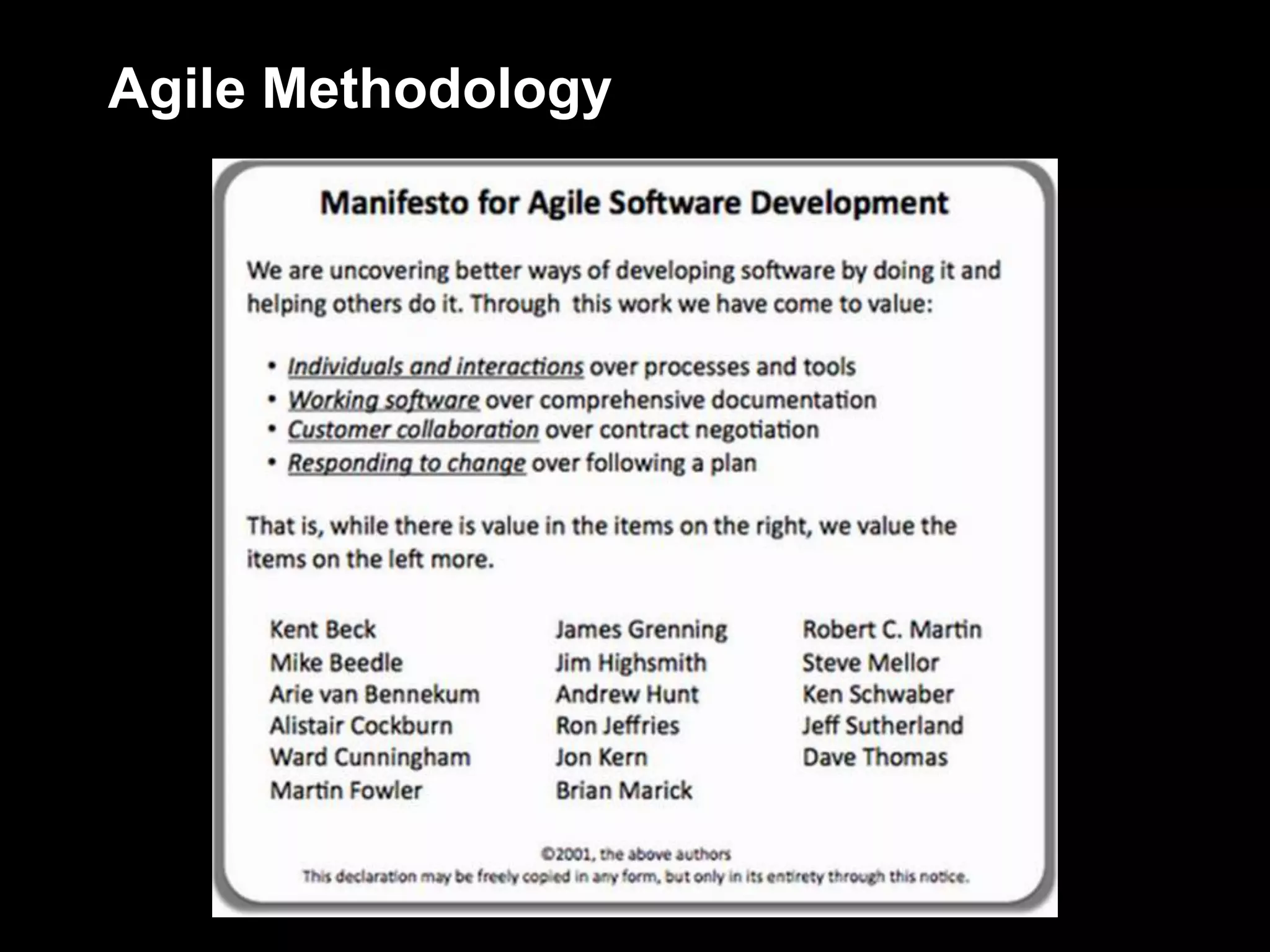 Agile Methodology
 