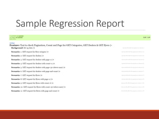 Sample Regression Report
 