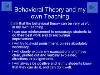 Behaviorism Theory of Learning | PPT