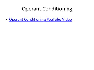 Operant ConditioningOperant Conditioning YouTube Video