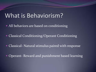 Behaviorism | PPTX