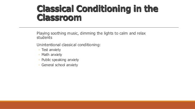 classical conditioning in the classroom