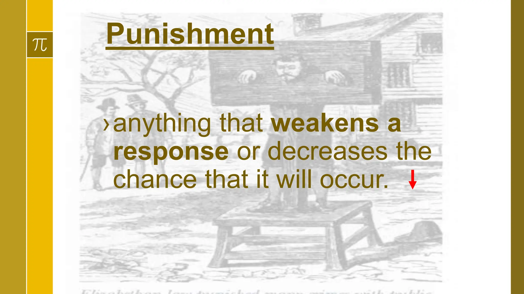 Punishment
›anything that weakens a
response or decreases the
chance that it will occur.
 