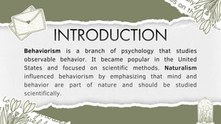 Behaviorism & Naturalism.pdffffffffffffff | PDF