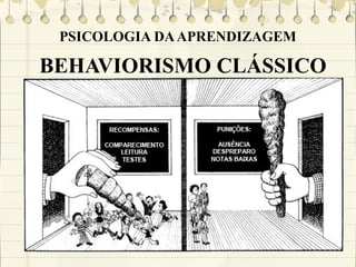 PSICOLOGIA DA APRENDIZAGEM

BEHAVIORISMO CLÁSSICO

 