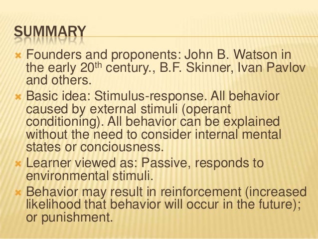 What was John B. Watson's behavior theory?