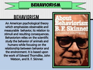 Behaviorism vocab