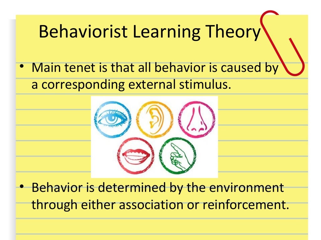 Behaviorist learning theories