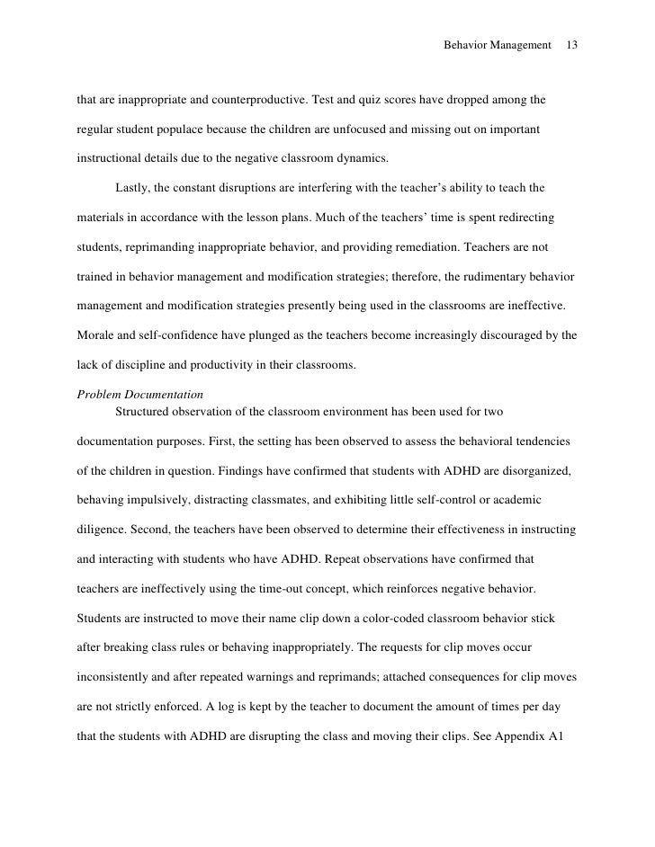 classroom behavior essay