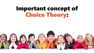 Important concept of
Choice Theory: