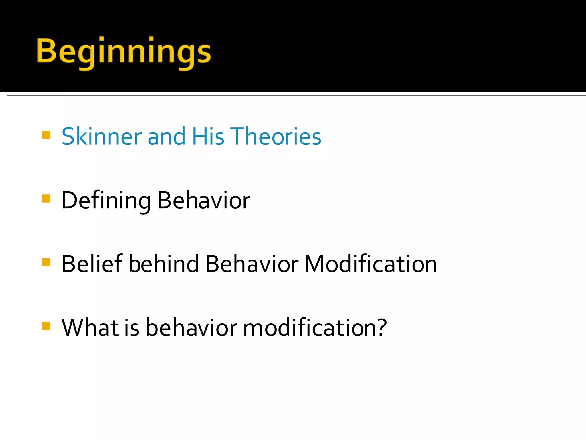 Behavior Modification | PPT