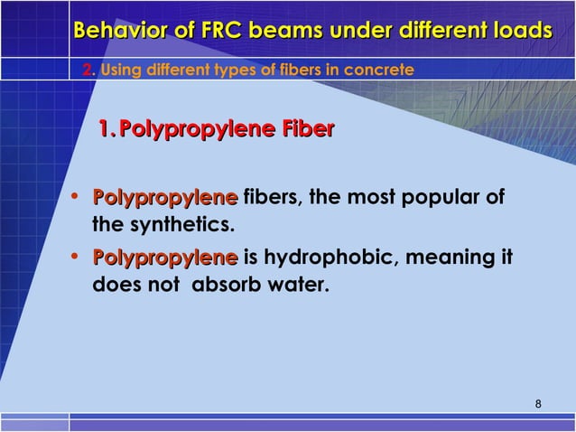 Behavior of frc under static & impact loads | PPT | Physics | Science