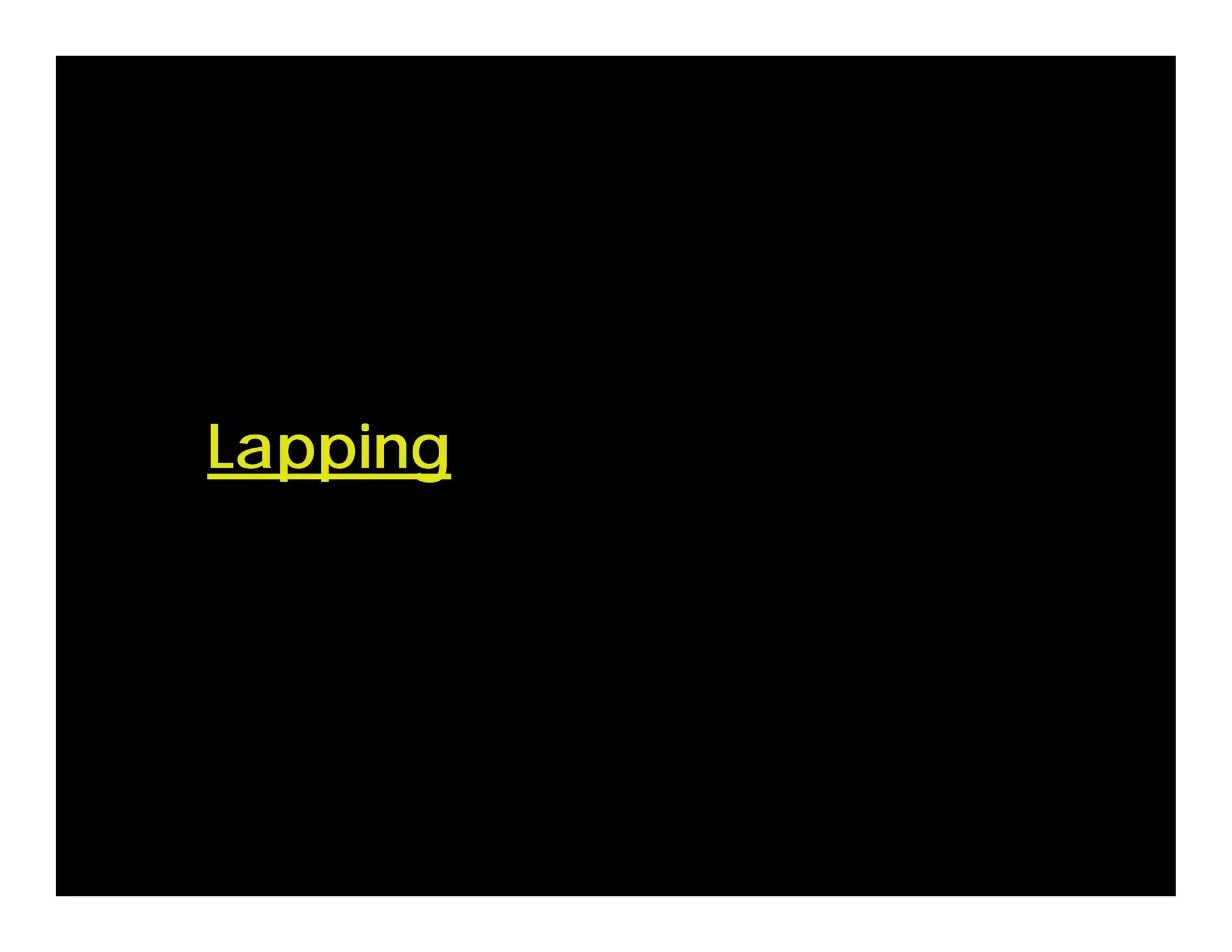 Lapping
 