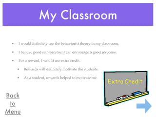 BEHAVIORIST THEORY APPLIED IN THE CLASSROOM visual data 2