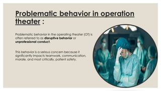behavior problems in OT , communication in the operating room | PDF