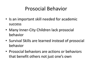 Behavior Problems Of Inner City School Children | PPTX