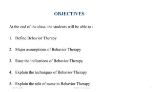 A Comprehensive Behavior Therapy presentation | PPTX