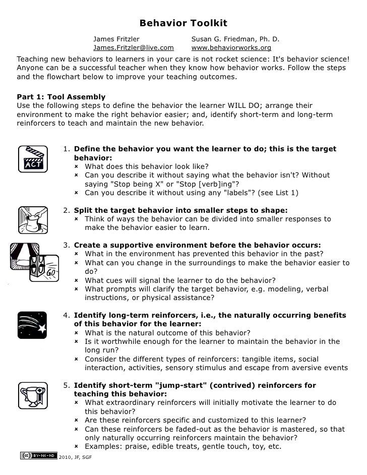 behavior toolkit behavior list