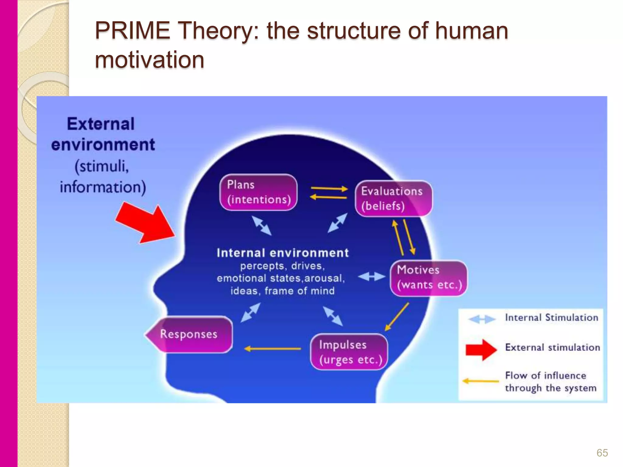 PRIME Theory: the structure of human
motivation
65
 