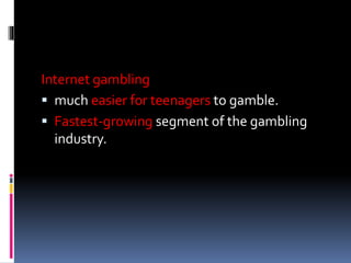 Behaviour addiction GAMBLING