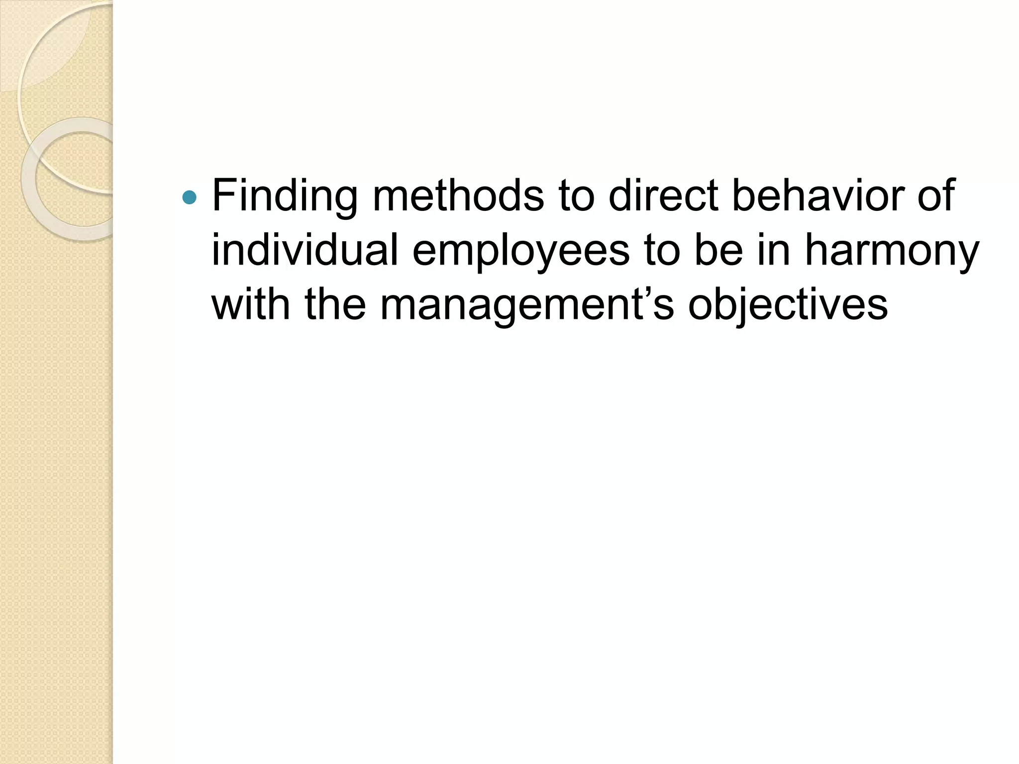 Behavioural and human relation management theories | PPTX