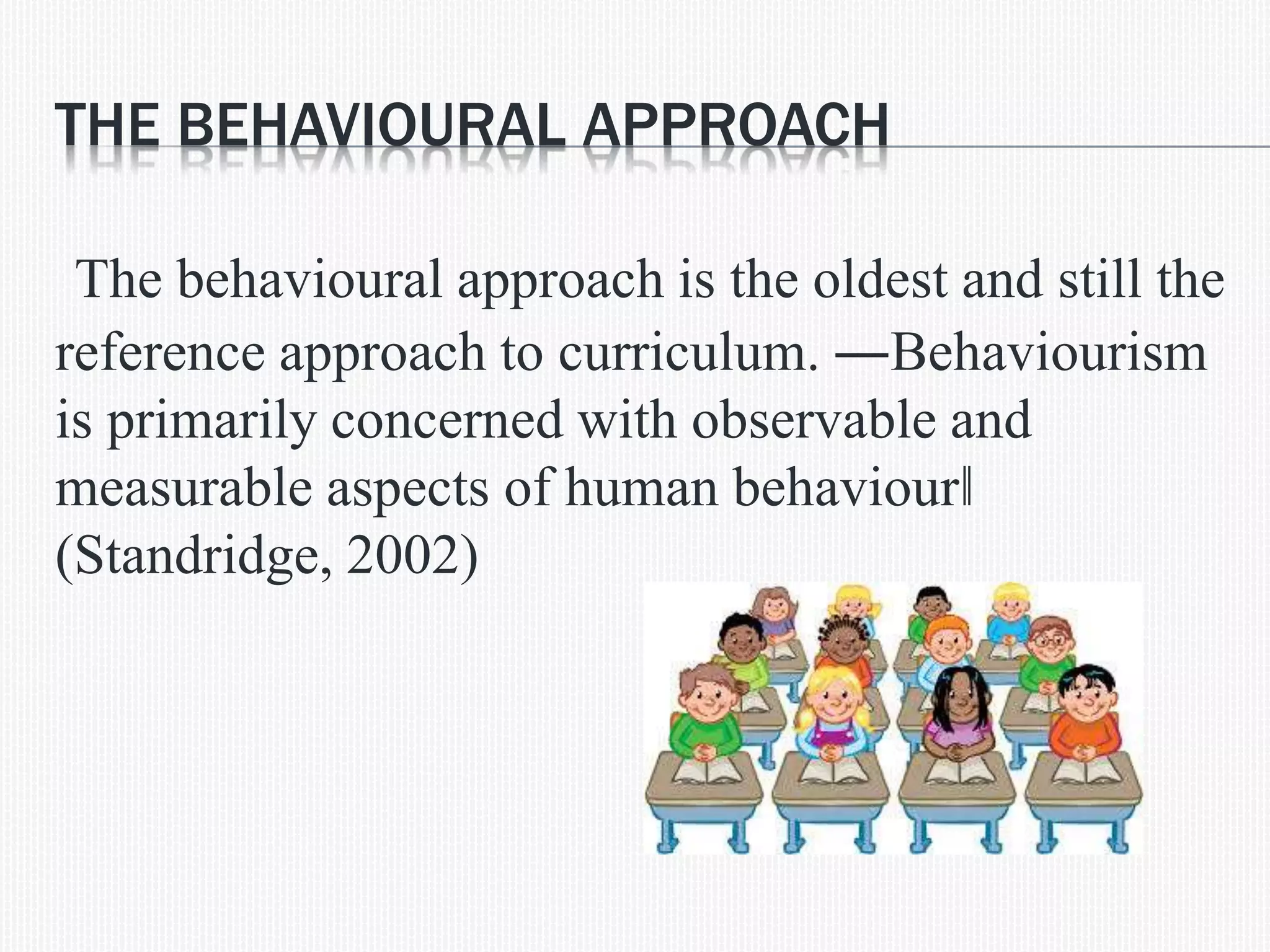 Behavioural approach | PPTX