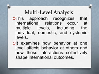 Behavioural Approach in international relations | PPTX