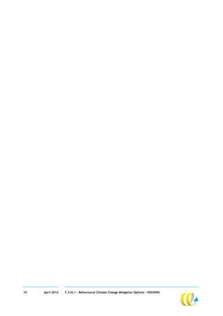 10   April 2012   7.316.1 – Behavioural Climate Change Mitigation Options - HOUSING
 