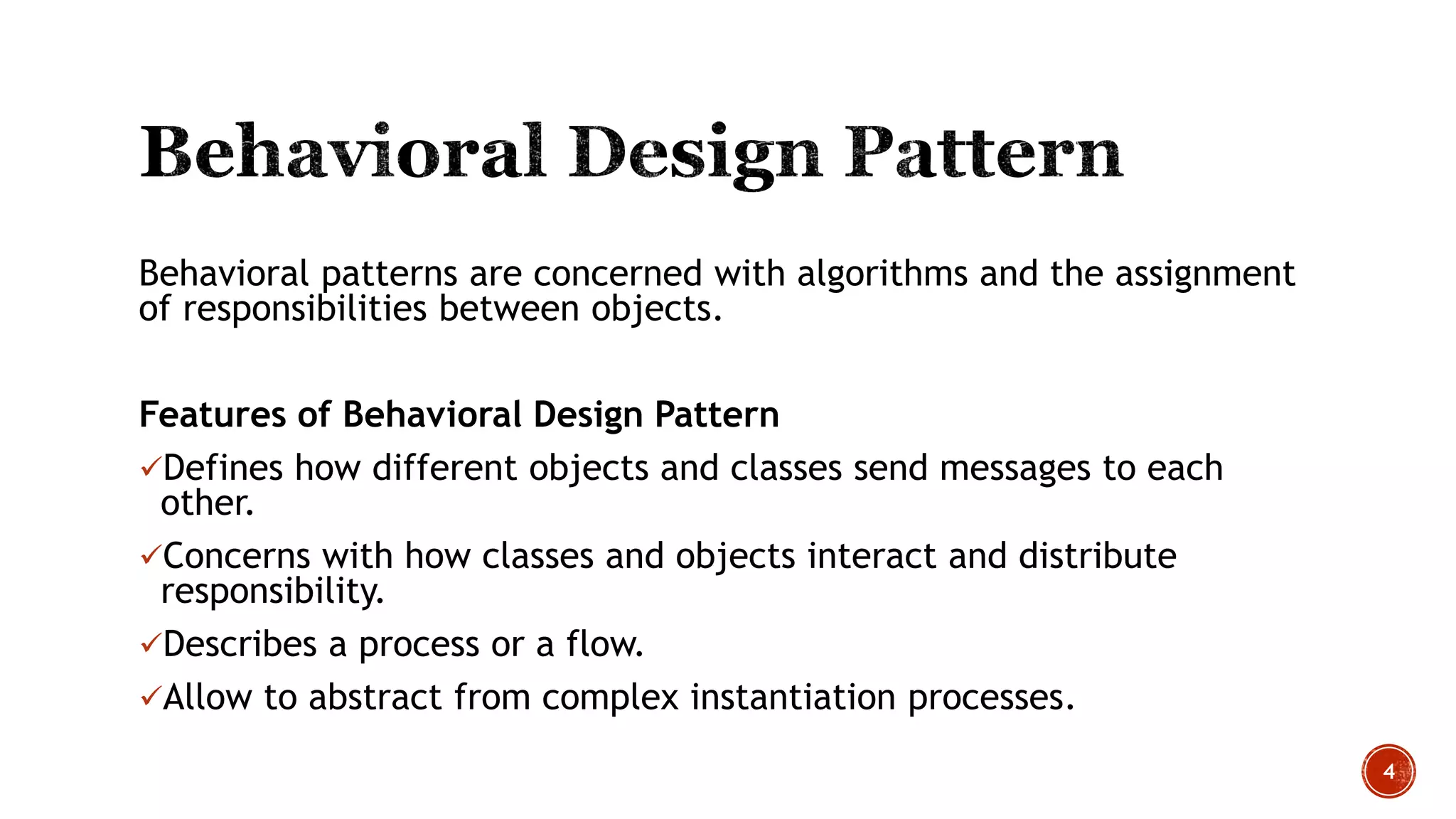 Behavioural design pattern | PPTX