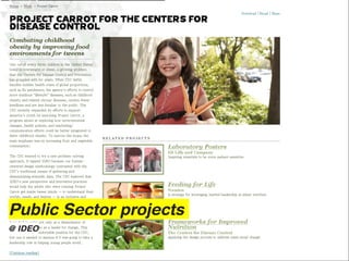 Public Sector projects
@ IDEO
 