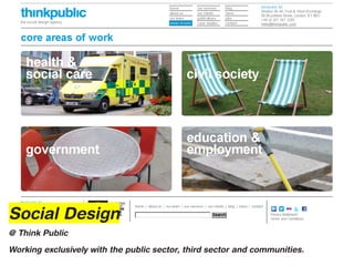 Social Design
@ Think Public

Working exclusively with the public sector, third sector and communities.
 