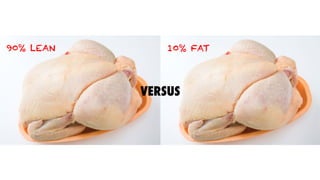 VERSUS
90% LEAN 10% FAT
 