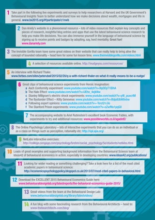 Take part in the following live experiments and surveys to help researchers at Harvard and the UK Government’s
Behavioural...