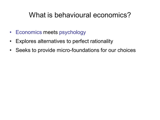 behavioural economics thesis