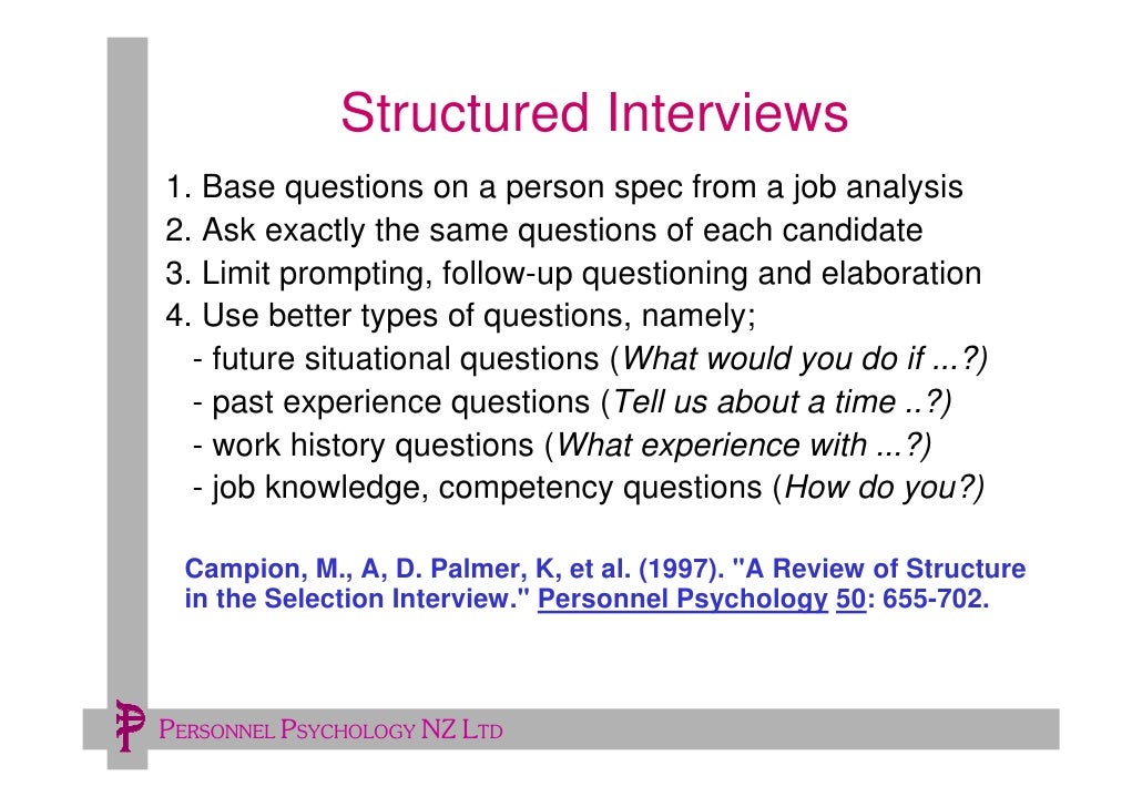 behavioural type interview questions