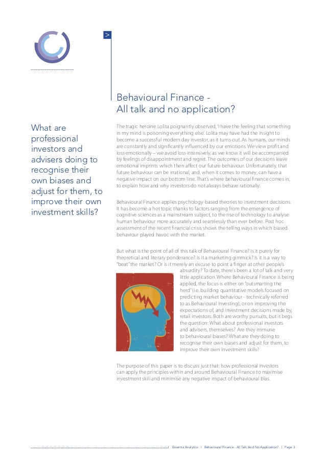 Behavioural finance phd thesis