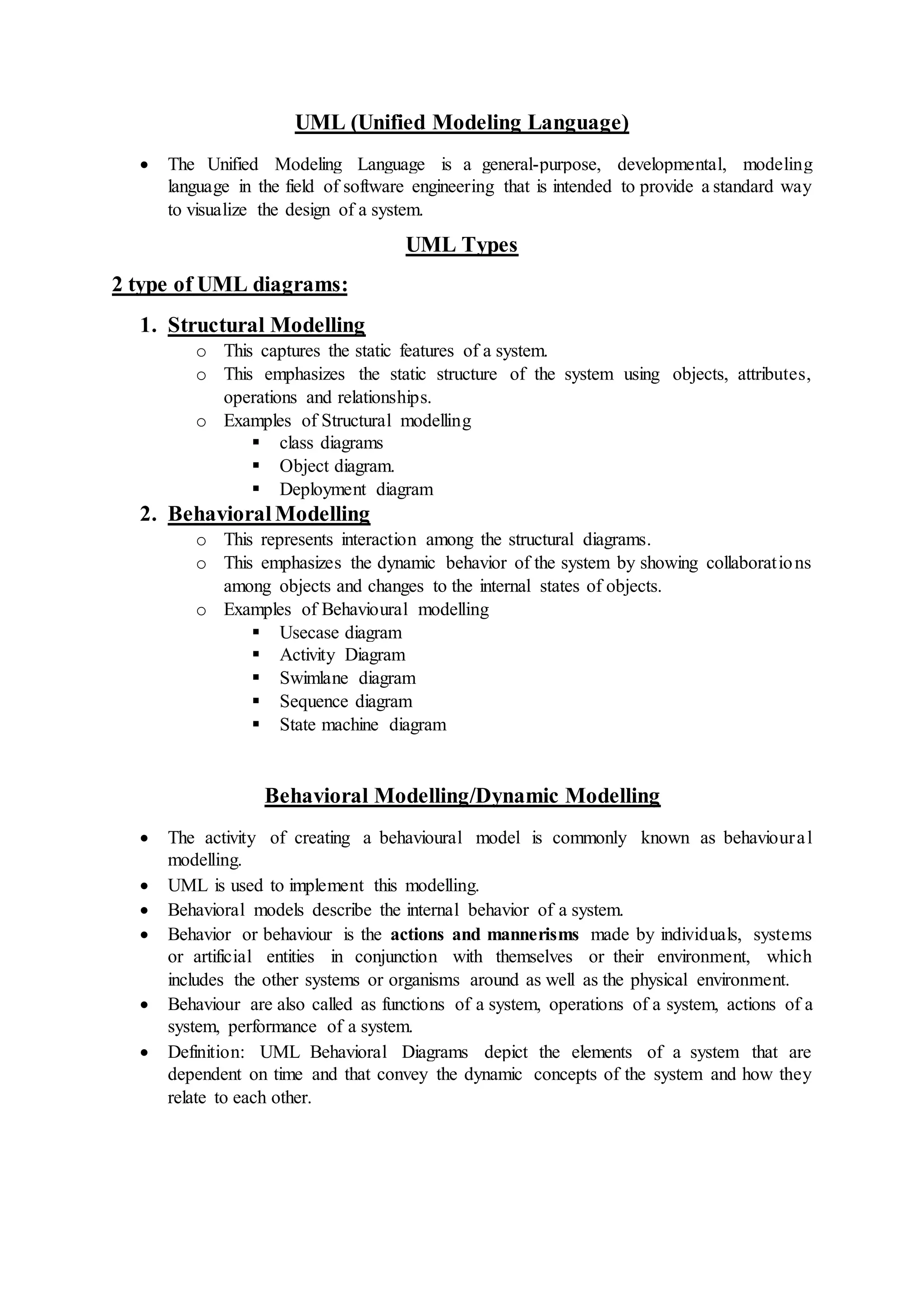 Behavioural modelling | DOCX