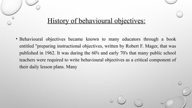 Behavioural objectives Behavioural objectives | PPTX