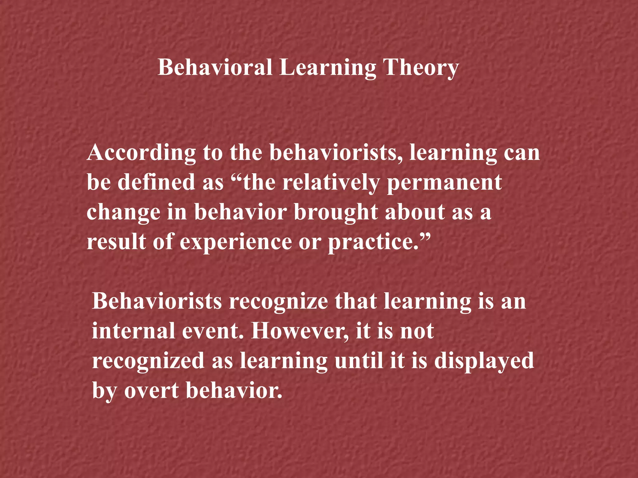 Behavioural theory | PPTX