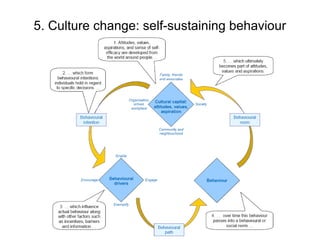 5. Culture change: self-sustaining behaviour
 